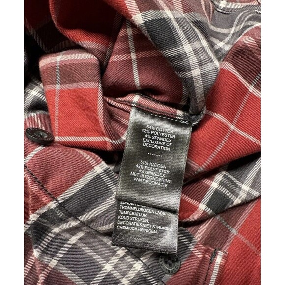 New Harley Davidson 120th Anniversary Plaid Button Shirt Red Men’s Size LARGE - Picture 6 of 8